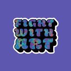 Fight with art sticker product mockup