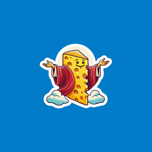 cheese god sticker