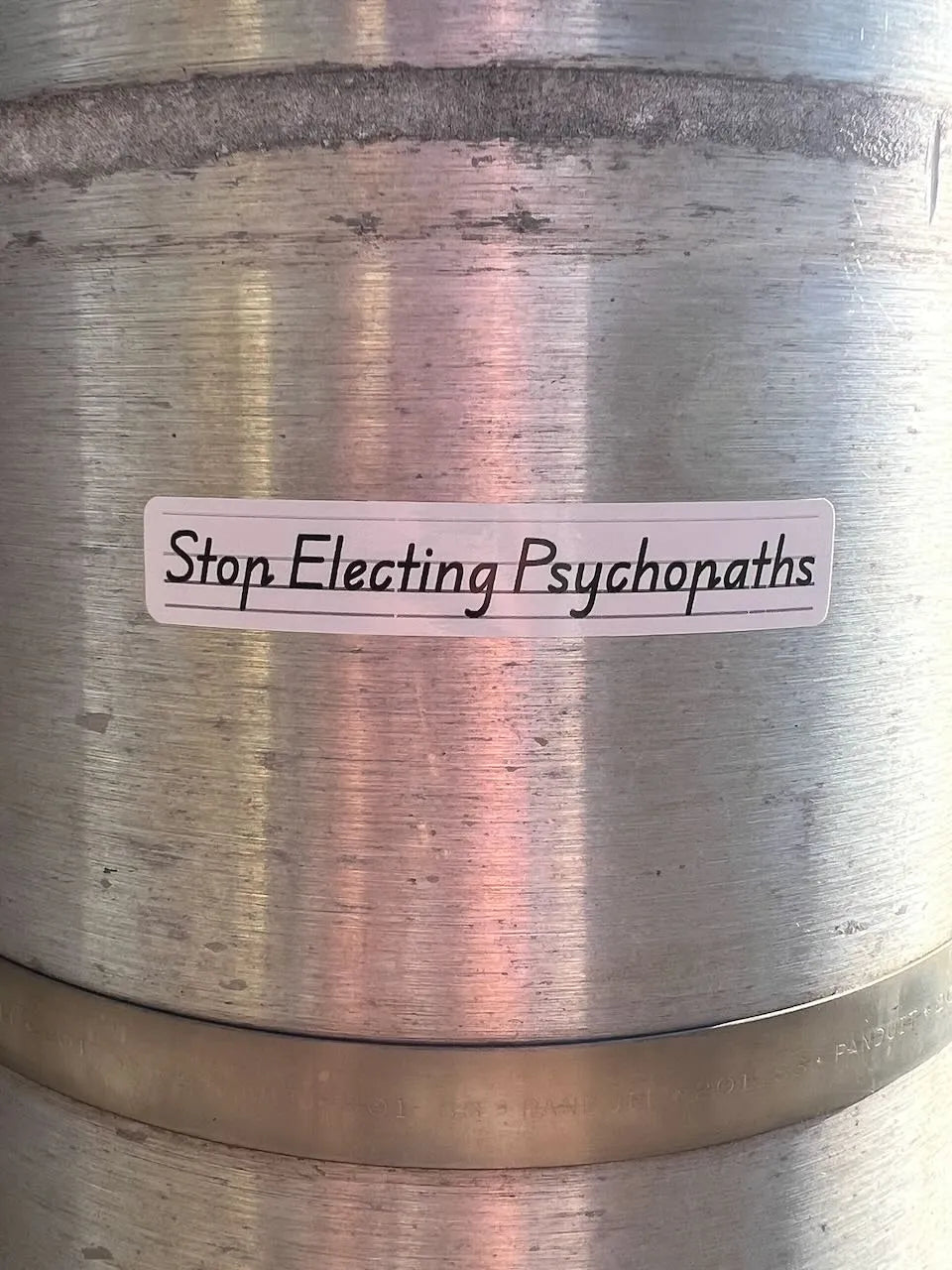 Stop Electing Psychopaths Sticker: One Liner